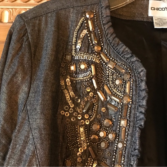 Chicos brown jacket sz 8 - Picture 3 of 8